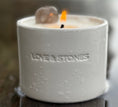 Load image into Gallery viewer, FLOW - SMOKY QUARTZ WITH FRANKINCENSE & FIG TINY WHITE CANDLE