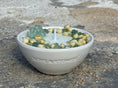Load image into Gallery viewer, ESSENCE - GREEN AVENTURINE, SANDAL WOOD & CARDAMON SCENTED MINI WHITE CANDLE