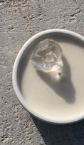 Load image into Gallery viewer, RAW ENERGY - RAW CRYSTAL QUARTZ INFUSED SCENTED TINY WHITE CANDLE