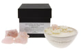 Load image into Gallery viewer, FLOW OF LOVE - ROSE QUARTZ WITH FRANKINCENSE, GERANIUM & LAVENDER MINI WHITE CANDLE