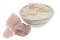 Load image into Gallery viewer, FLOW OF LOVE - ROSE QUARTZ WITH FRANKINCENSE, GERANIUM & LAVENDER MINI WHITE CANDLE