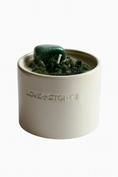 Load image into Gallery viewer, BREATHE - JADE SCENTED ENERGY TINY WHITE CANDLE