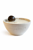 Load image into Gallery viewer, FLOW - SMOKED QUARTZ WITH FRANKINCENSE & FIG MINI WHITE CANDLE