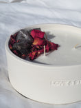 Load image into Gallery viewer, BALANCE - A SMOKE QUARTZ CRYSTAL INFUSED SCENTED LARGE CANDLE