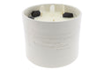 Load image into Gallery viewer, FEEL BALANCE - BLACK TOURMALINE & RAW CRYSTAL QUARTZ POINTER CRYSTAL INFUSED BIG WHITE SCENTED CANDLE