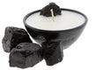 Load image into Gallery viewer, HEAL - BLACK TOURMALINE WITH LEMONGRASS & PATCHOULI MINI BLACK CANDLE