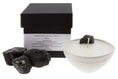 Load image into Gallery viewer, HEAL - BLACK TOURMALINE WITH LEMONGRASS & PATCHOULI MINI WHITE CANDLE