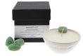 Load image into Gallery viewer, MANIFEST - GREEN AVENTURINE WITH PATCHOULI & BERGAMOT MINI WHITE CANDLE