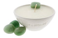 Load image into Gallery viewer, MANIFEST - GREEN AVENTURINE WITH PATCHOULI & BERGAMOT MINI WHITE CANDLE