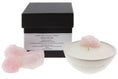 Load image into Gallery viewer, RAW DREAM - ROSE QUARTZ WITH LAVENDER & LEMON AND ORGANIC DRIED ROSES MINI WHITE CANDLE