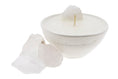 Load image into Gallery viewer, RAW ENERGY - CRYSTAL QUARTZ CRYSTAL WITH EUCALYPTUS & ROSEMARY TINY WHITE CANDLE