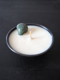 Load image into Gallery viewer, MANIFEST - AVENTURINE WITH PATCHOULI & BERGAMOT MINI BLACK CANDLE