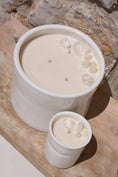 Load image into Gallery viewer, CLARITY - CRYSTAL QUARTZ INFUSED SCENTED BIG CANDLE