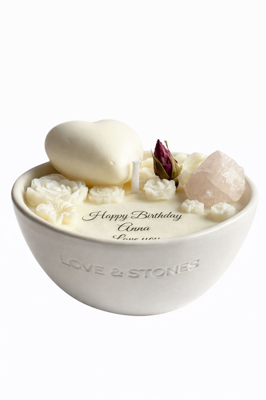 A MESSAGE OF LOVE - WITH YOUR OWN WORDS MINI WHITE CANDLE 160 ml