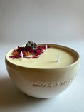 Load image into Gallery viewer, BALANCE -BALANCE - A SMOKE QUARTZ CRYSTAL INFUSED PETIT WHITE CERAMIC CANDLE
