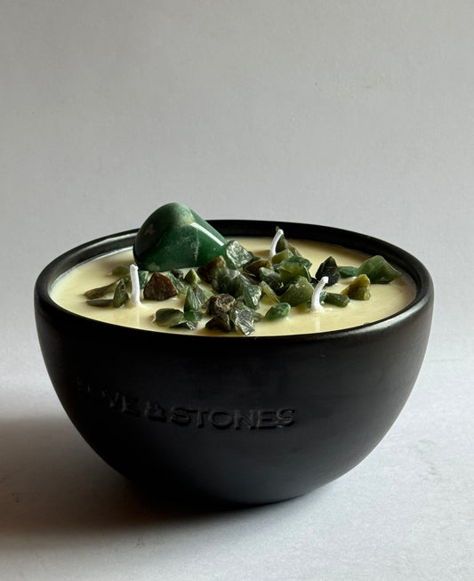 BREATHE - JADE SCENTED ENERGY  PETIT BLACK CANDLE