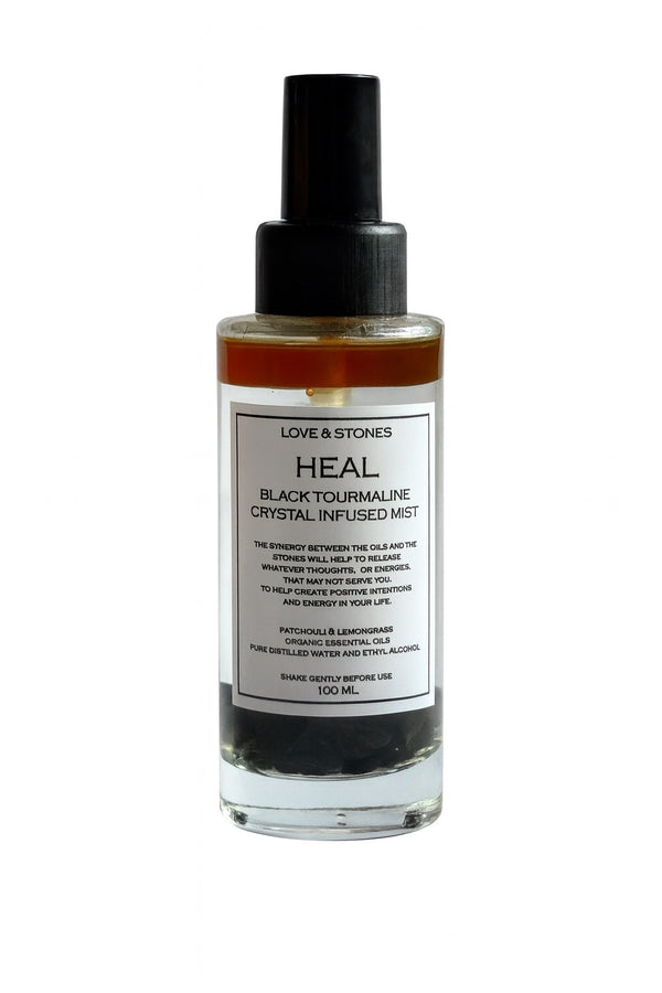 HEAL - BLACK TOURMALINE, PATCHOULI & LEMONGRASS SCENTED ENERGY MIST