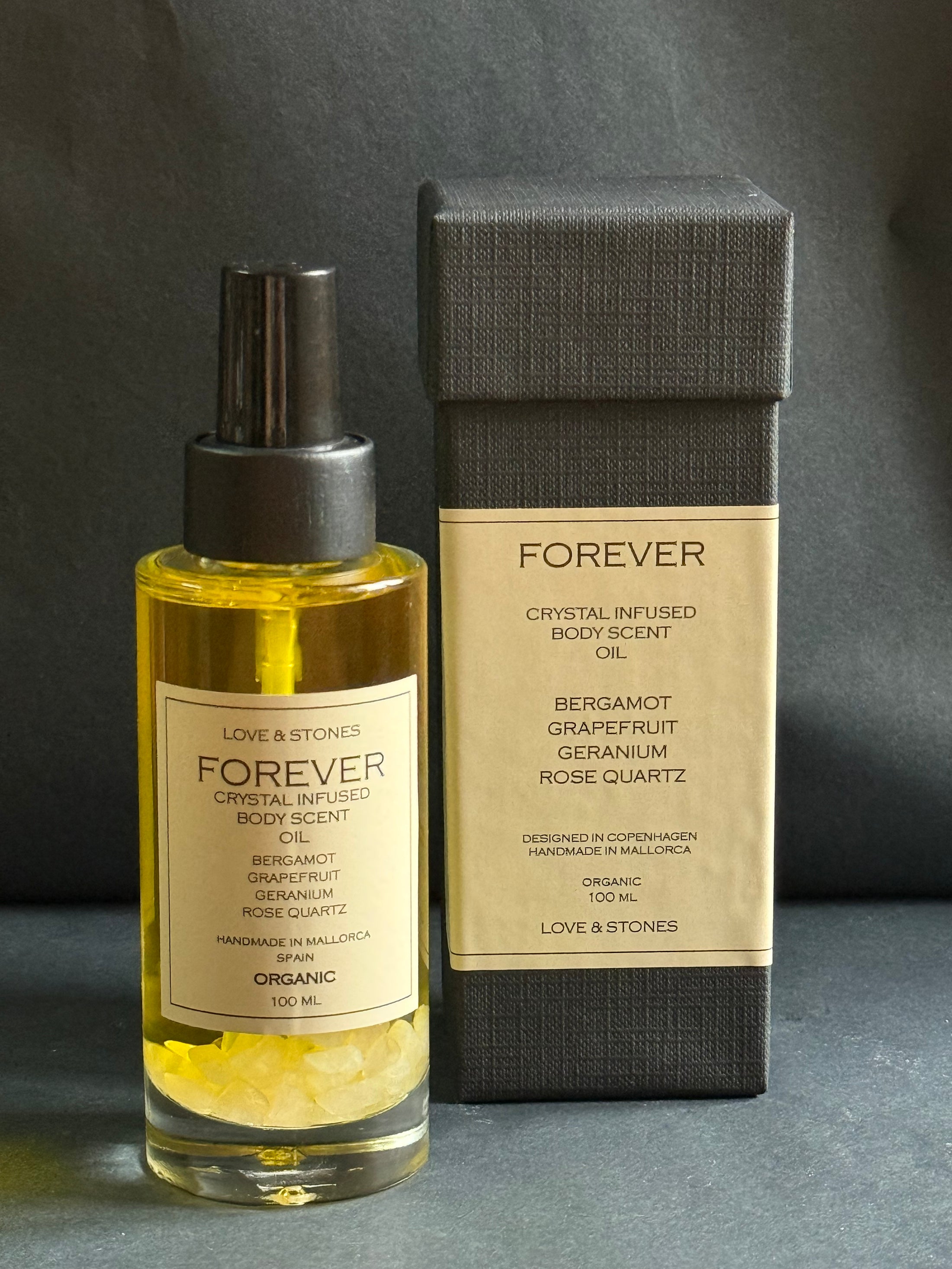 FOREVER - ROSE QUARTZ INFUSED SCENTED BODY OIL