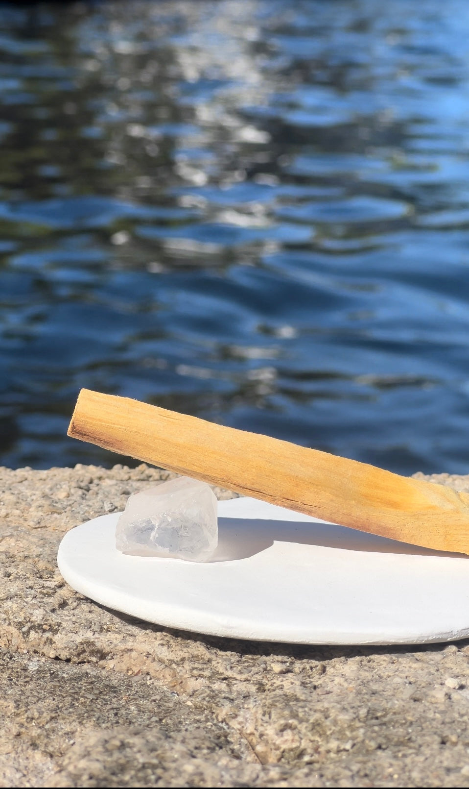 LIFE BY HAND CRYSTAL QUARTZ PALO SANTO BURNER SET