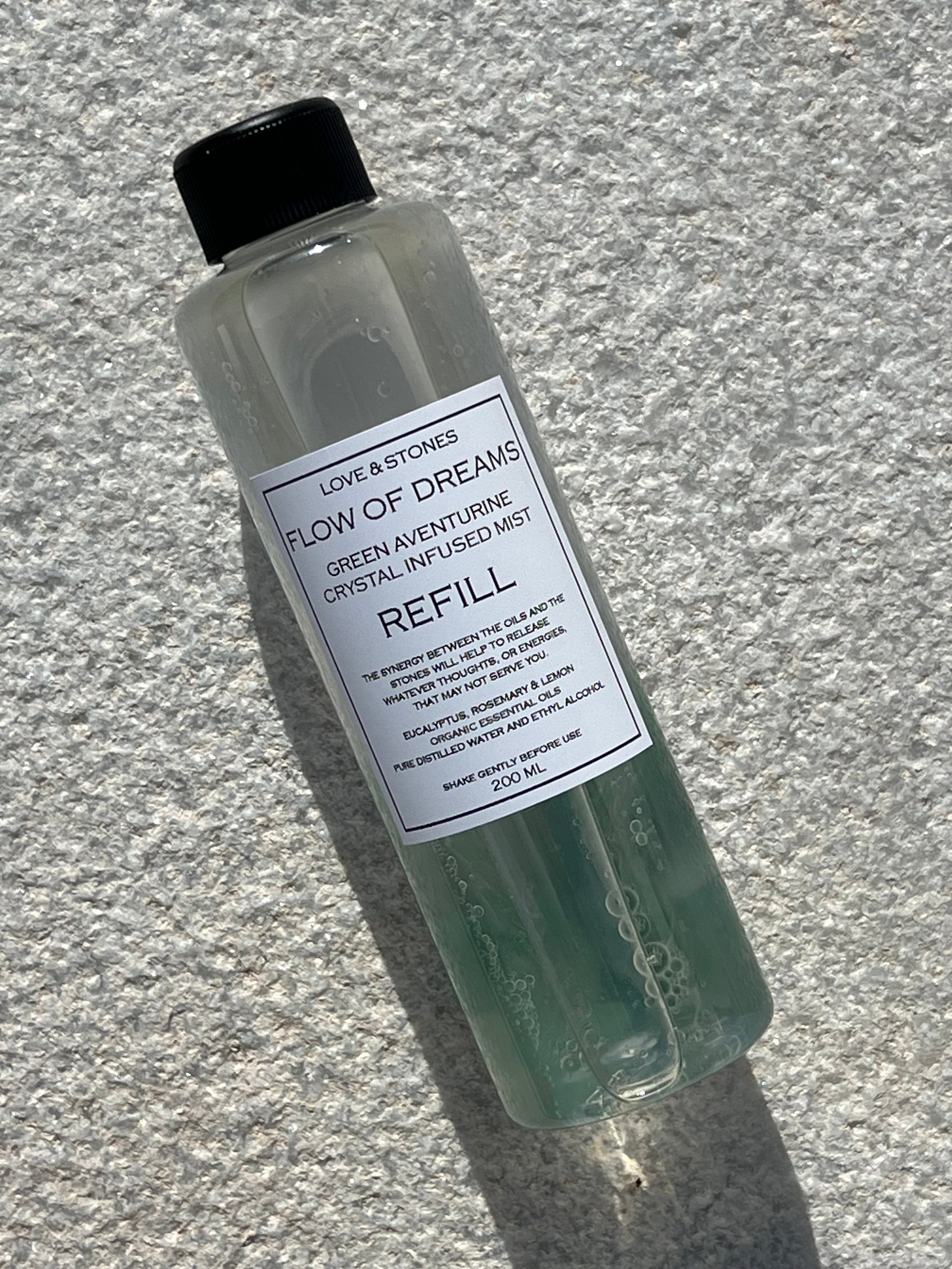 MIST REFILL FLOW OF DREAMS - GREEN AVENTURINE CRYSTAL INFUSED MIST