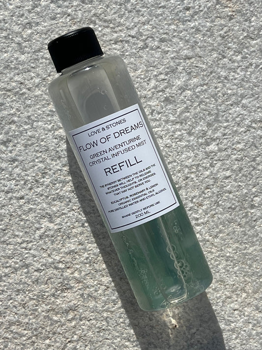 MIST REFILL FLOW OF DREAMS - GREEN AVENTURINE CRYSTAL INFUSED MIST