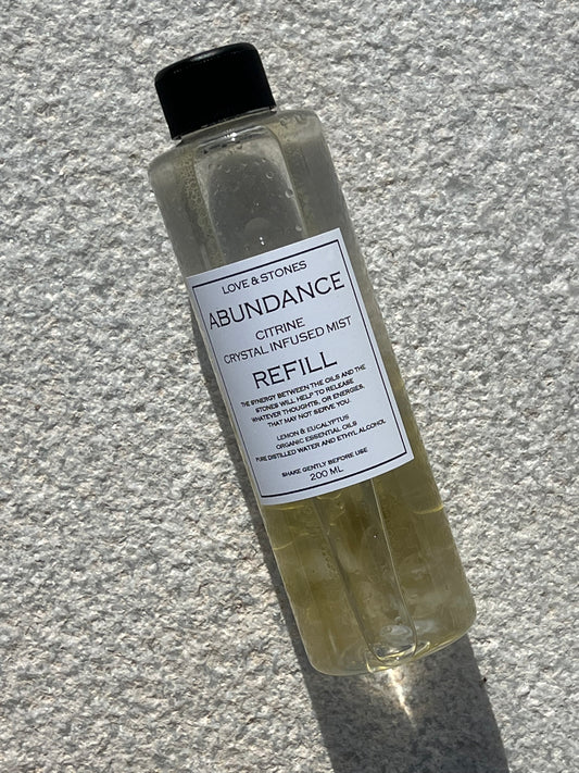 MIST REFILL ABUNDANCE  - CITRINE CRYSTAL INFUSED MIST