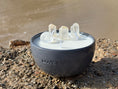 Load image into Gallery viewer, CLARITY - CRYSTAL QUARYZ INFUSED SCENTED PETIT GREY CERAMIC CANDLE
