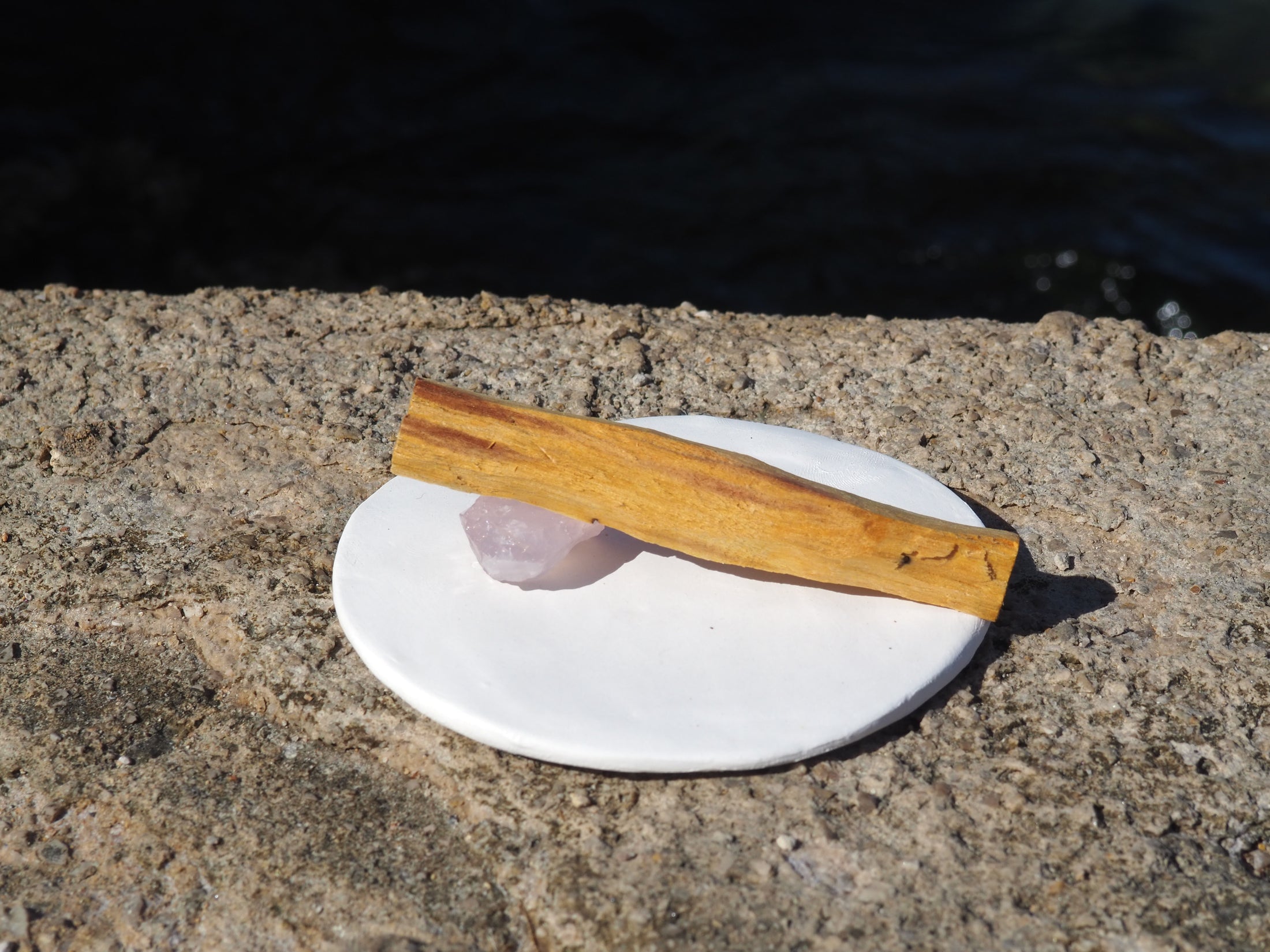 LIFE BY HAND CRYSTAL QUARTZ PALO SANTO BURNER SET