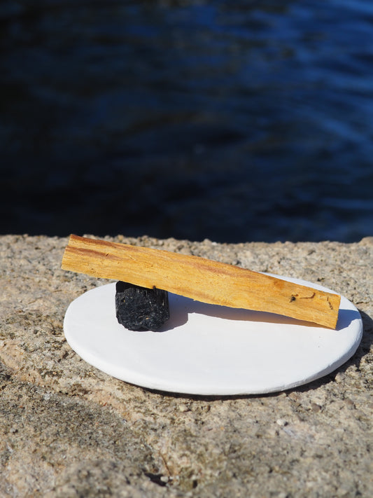 LIFE BY HAND BLACK TOURMALINE PALO SANTO BURNER SET