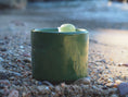 Load image into Gallery viewer, MANIFEST - GREEN AVENTURINE CRYSTAL INFUSED SCENTED TINY GREEN CANDLE
