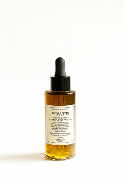 FACE OIL- POWER REGENERATING ORGANIC CRYSTAL QUARTZ – Love and Stones