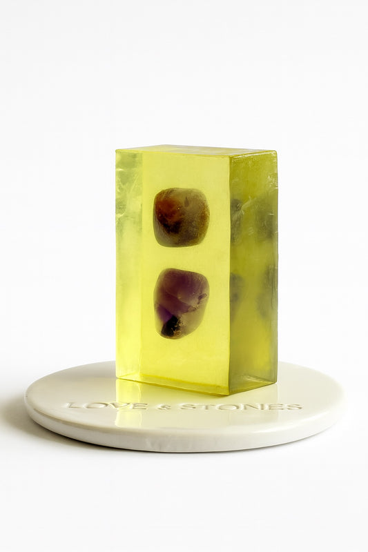 CALMING SCENTED AMETHYST ENERGY HAND AND BODY SOAP  BAR