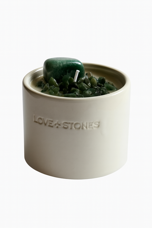 BREATHE - JADE SCENTED ENERGY TINY WHITE CANDLE