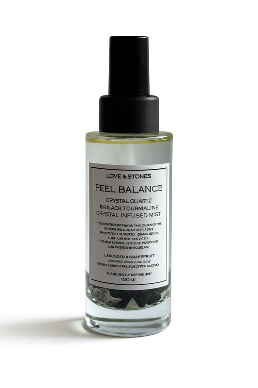 FEEL BALANCE - BLACK TOURMALINE CRYSTAL INFUSED SCENTED MIST