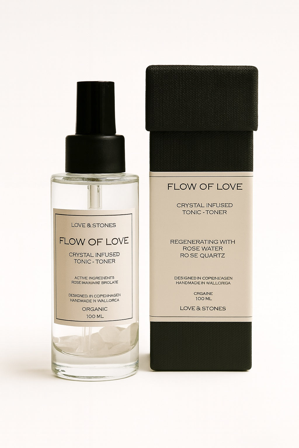 FLOW OF LOVE  - ROSE QUARTZ INFUSED REGENERATING ROSE FACE TONER