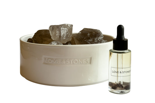FLOW - SCENTED ENERGY SMOKED QUARTZ LARGE WHITE DIFFUSER