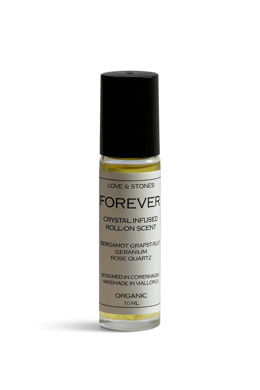 FOREVER - ROSE QUARTZ, BERGAMOT, GRAPEFRUIT & GERANIUM BODY SCENT ROLL ON