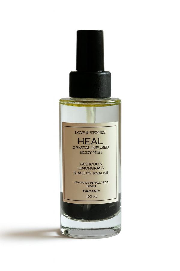 HEAL - BLACK TOURMALINE, LEMONGRASS & PATCHOULI SCENTED BODY MIST