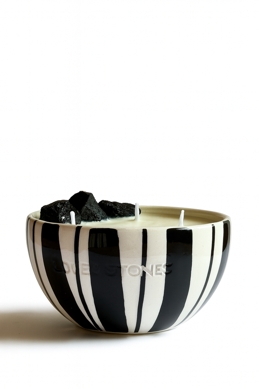 HEAL  - BLACK TOURMALINE WITH LEMONGRASS & PATCHOULI PETIT STRIP CANDLE