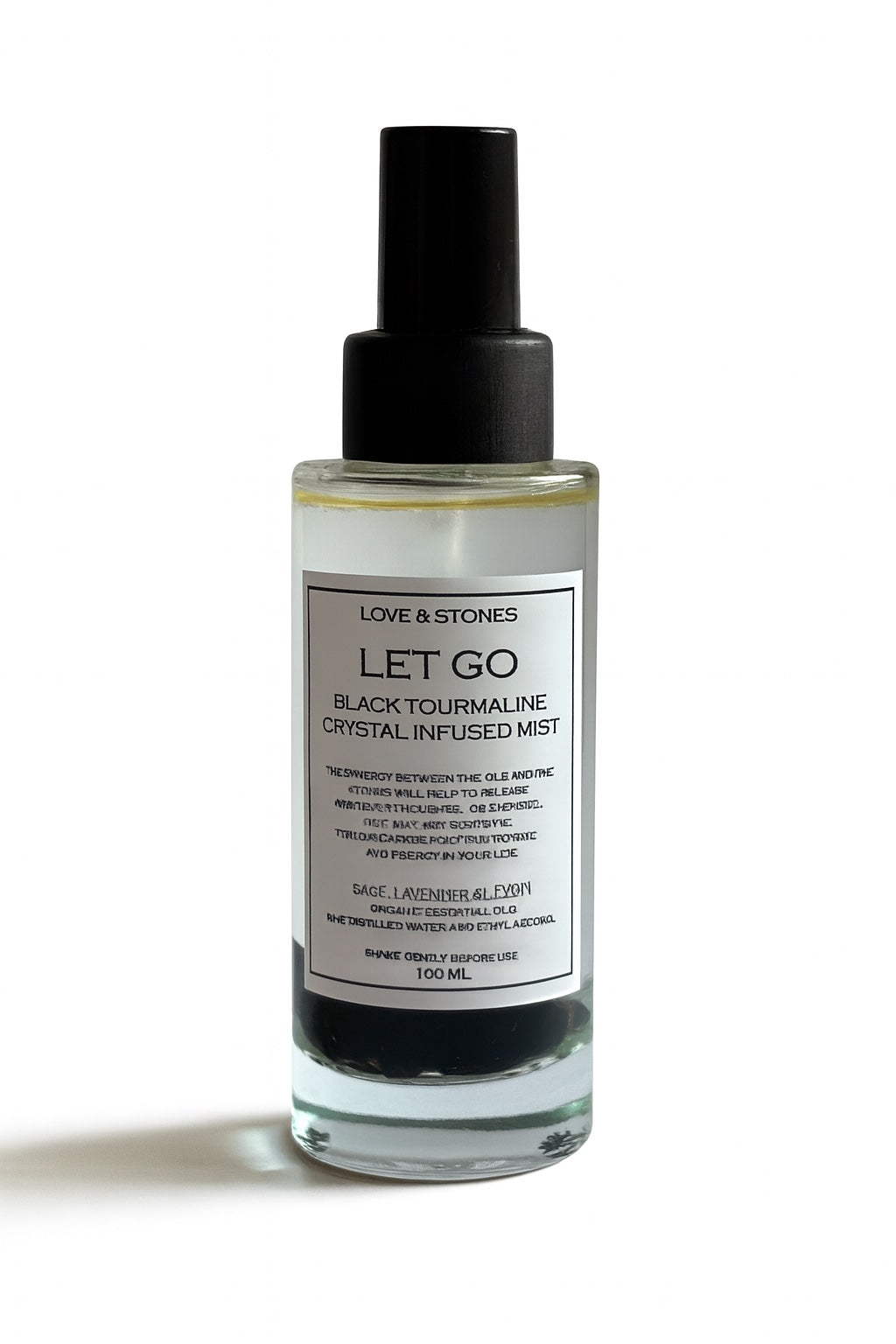 LET GO  - BLACK TOURMALINE,SAGE, LAVENDER & LEMON SCENED ENERGY MIST