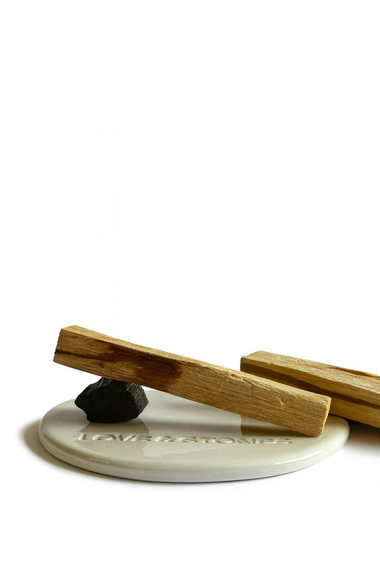 LIFE BY HAND BLACK TOURMALINE PALO SANTO BURNER SET