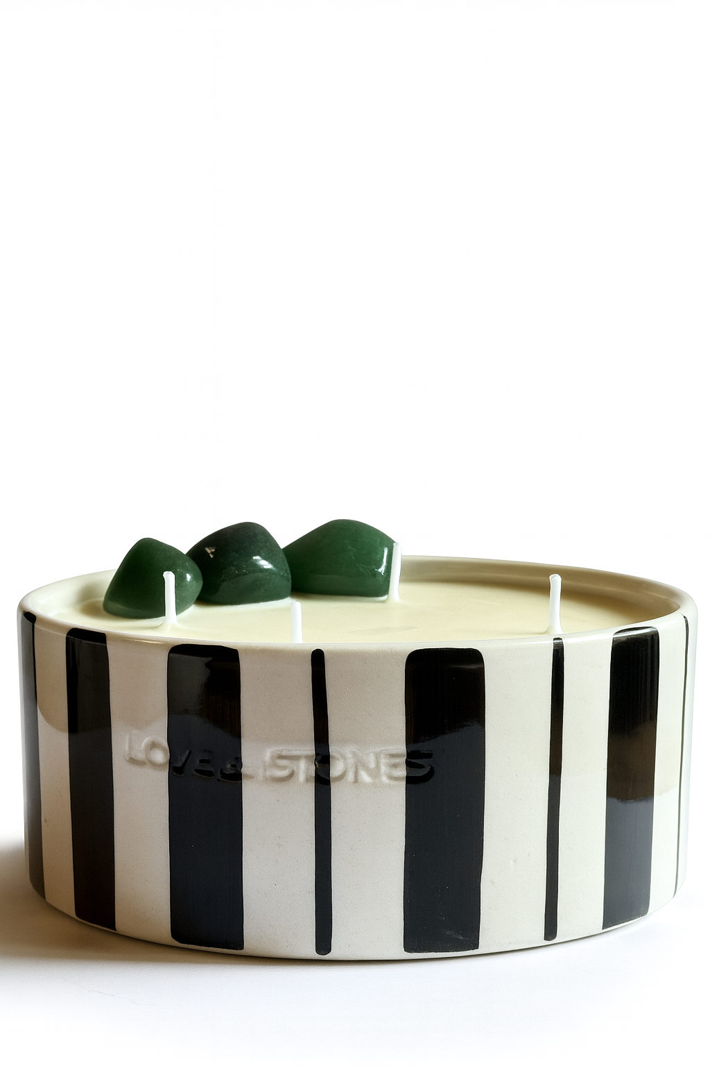 MANIFEST - GREEN AVENTURINE WITH PATCHOULI & BERGAMOT LARGE STRIP CANDLE