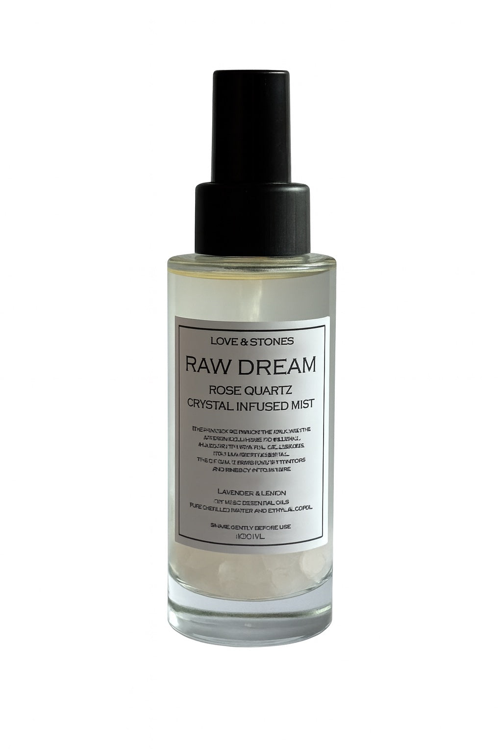 RAW DREAM- SCENTED ENERGY ROSE QUARTZ MIST