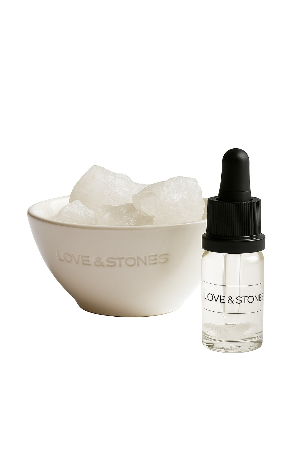 RAW ENERGY RAW CRYSTAL QUARTZ STONE MINI WHITE DIFFUSER