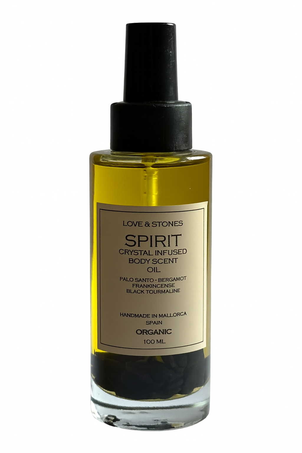 SPIRIT - TOURMALINE, PALO SANTO, FRANKINCENSE & SANDALWOOD SCENTED BODY OIL