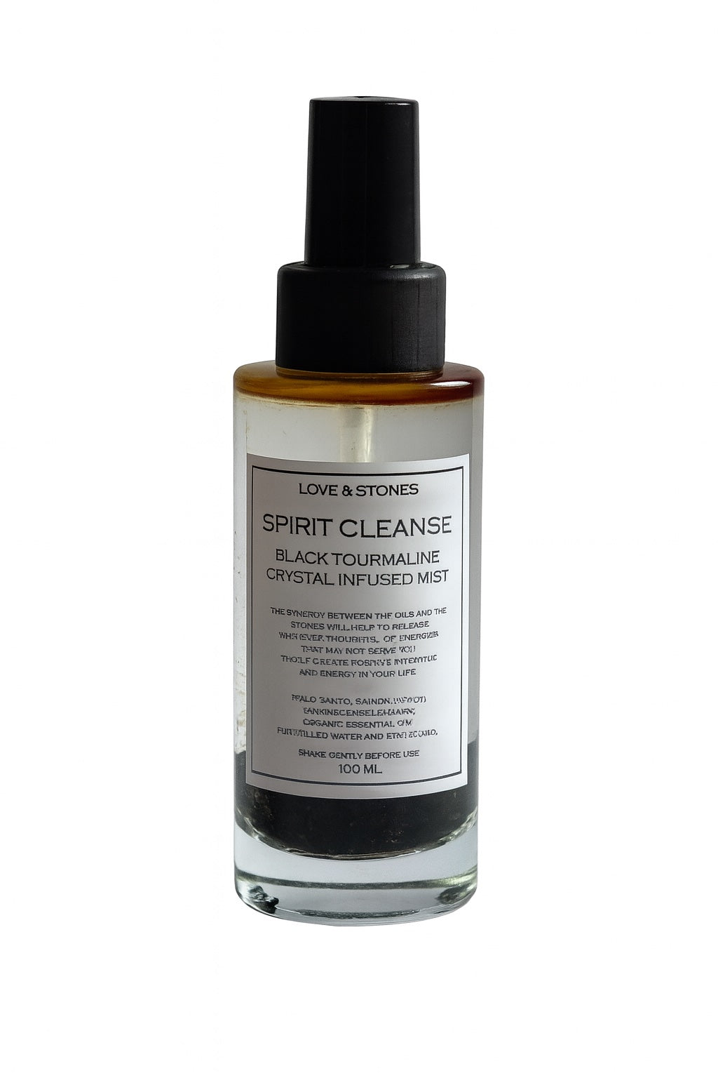 SPIRIT - BLACK TOURMALINE, PALO SANTO, SANDALWOOD & FRANKINCENSE INFUSED SCENTED ENERGY MIST
