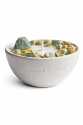Load image into Gallery viewer, ESSENCE - GREEN AVENTURINE, SANDAL WOOD & CARDAMON SCENTED MINI WHITE CANDLE
