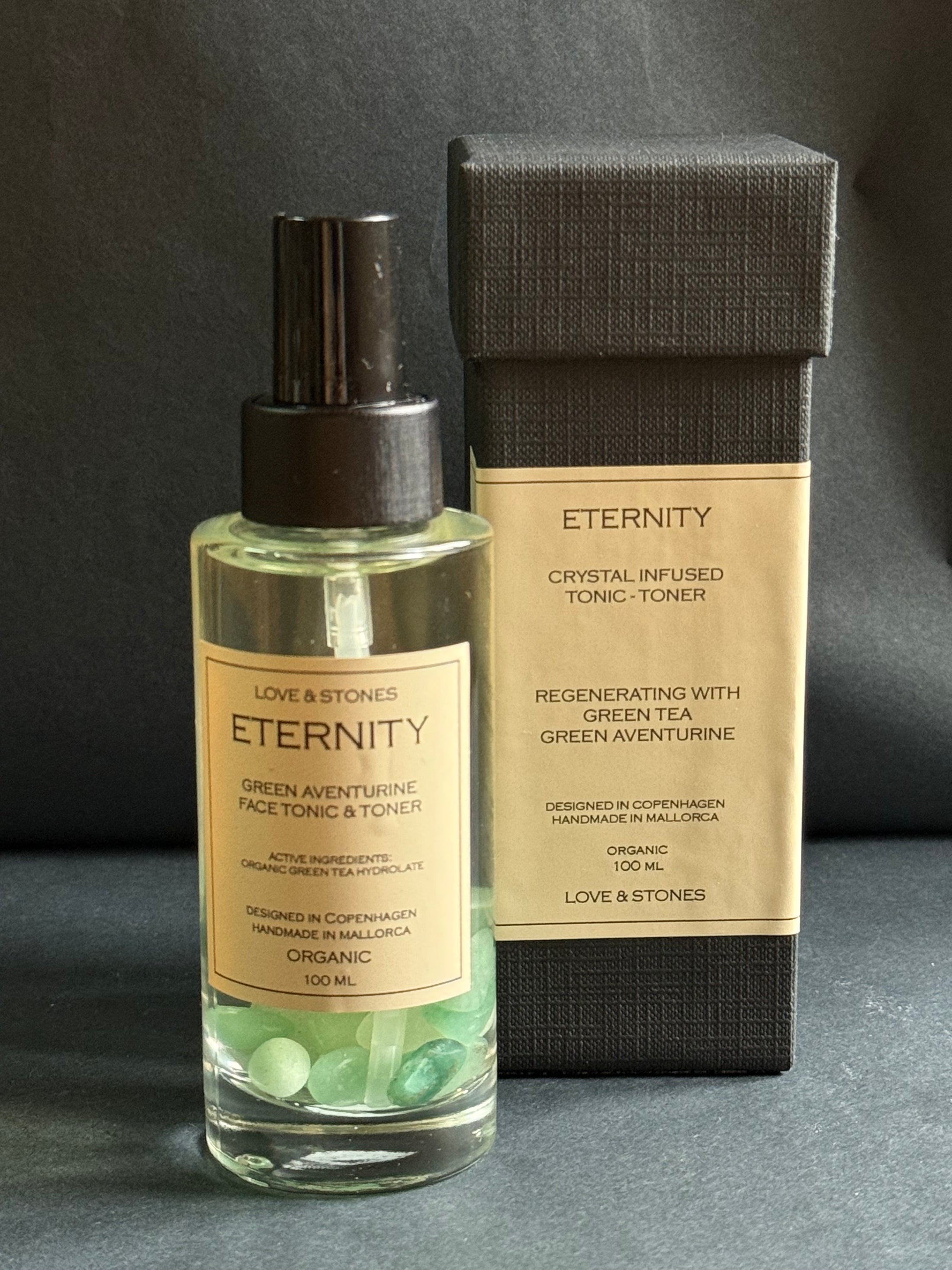 ETERNITY GREEN AVENTURINE INFUSED ORGANIC GREEN TEA FACE TONER & TONIC