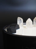 Load image into Gallery viewer, FEEL BALANCE - BLACK TOURMALINE & RAW CRYSTAL QUARTZ INFUSED SCENTED LARGE CANDLE
