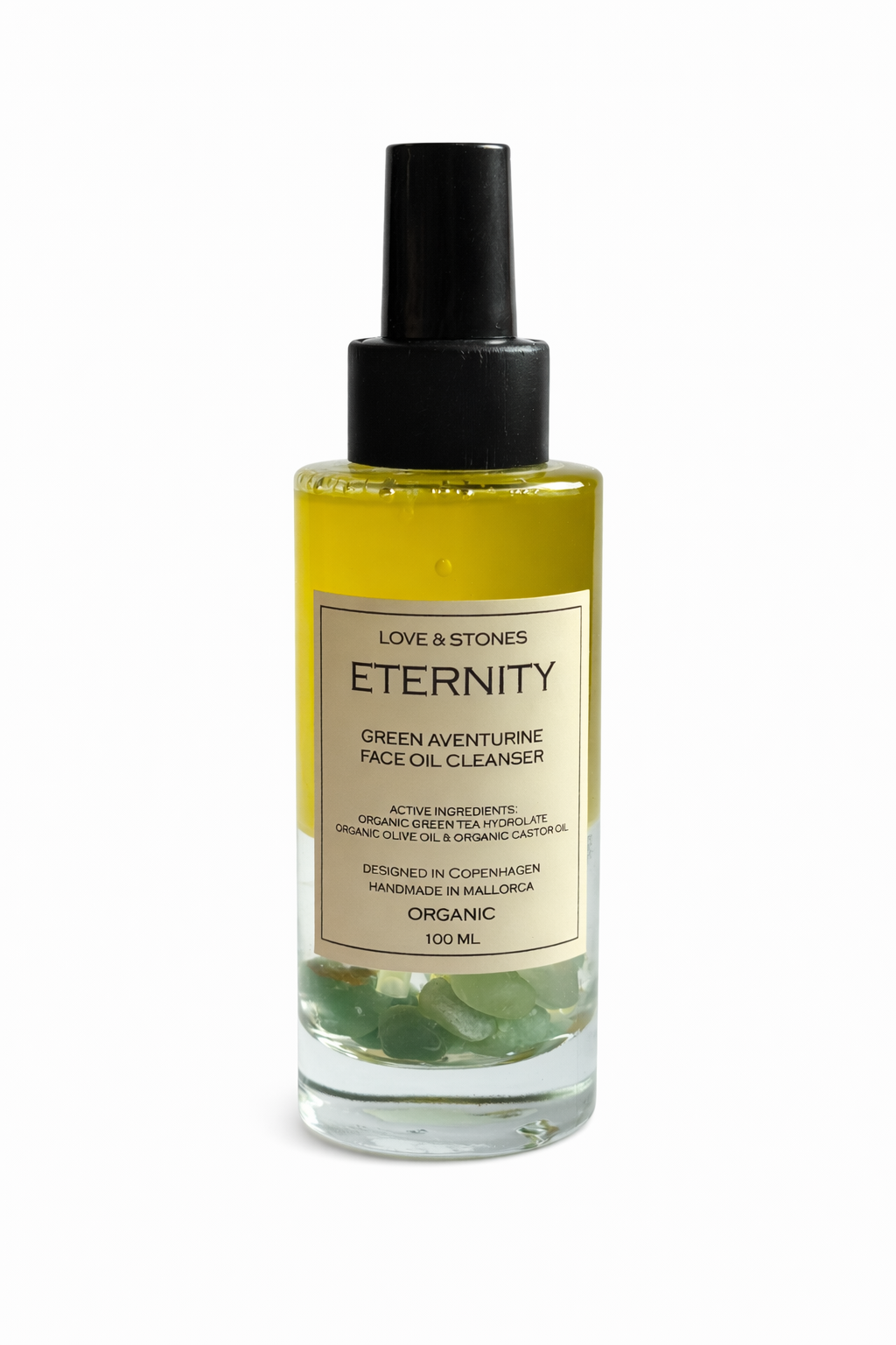 ETERNITY - GREEN AVENTURINE INFUSED ORGANIC GREEN TEA FACE OIL CLEANSER